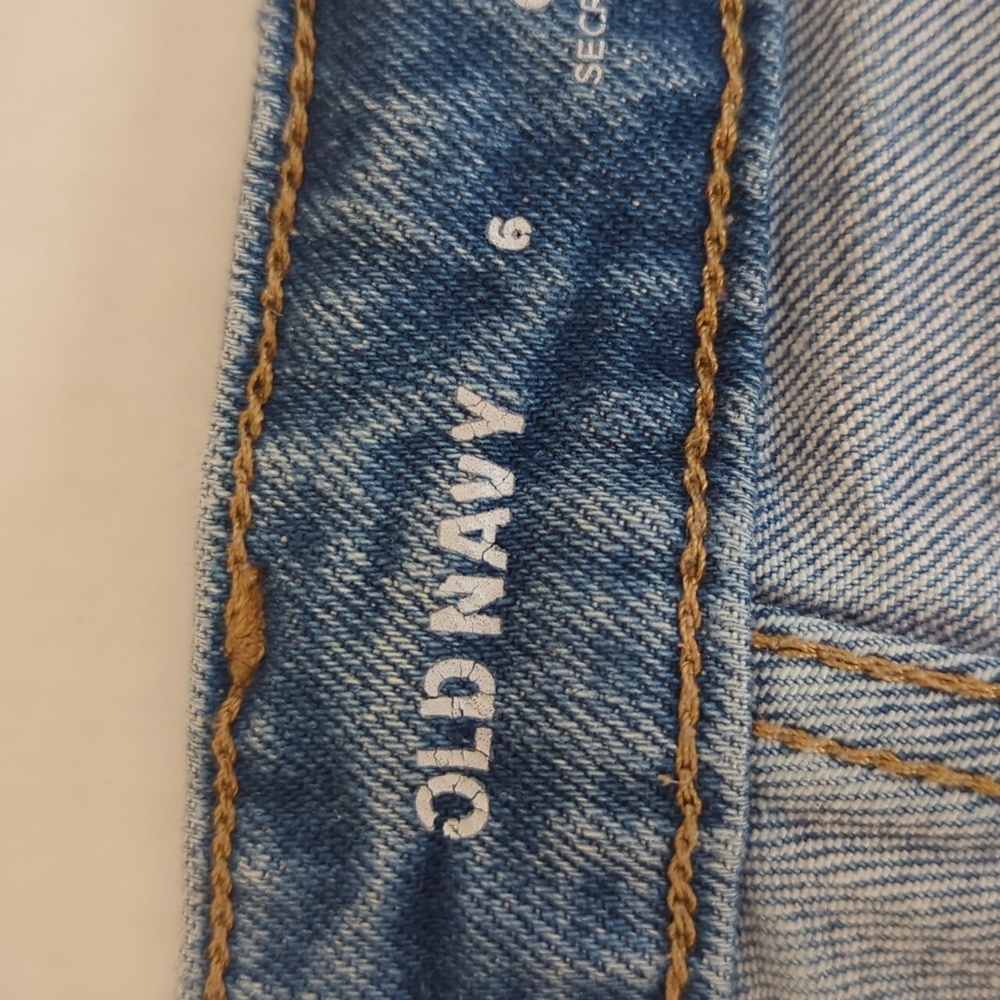 Old Navy High-Rise O.G. Loose Straight Secret-Smooth Pockets Mom Jeans 6 Blue - Picture 3 of 15